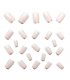NA106 - French Silver-Edged Manicure Patch Nails
